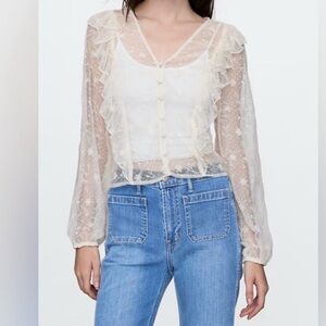 Gap Cream Lace Women's Top NWT